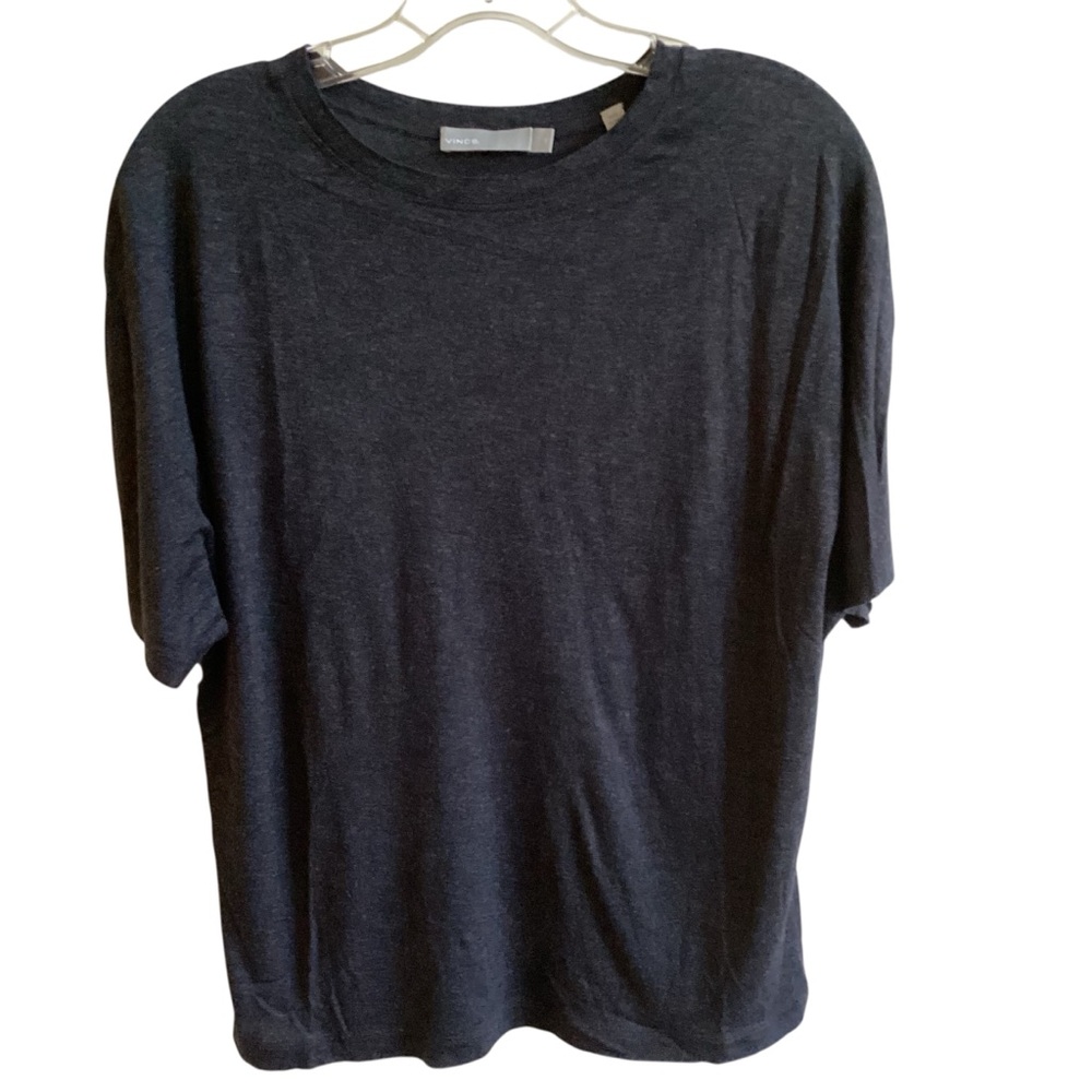Vince Charcoal Short Sleeve Viscose Tee Misses size XS